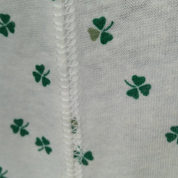 C&C California Vintage 80's Shamrock on White VNeck Tee Shirt Sz M - Picture 6 of 7